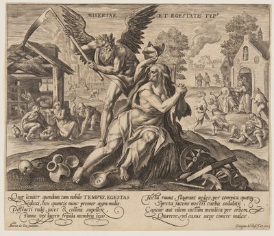Miseriae est Egestatis Typus, dal Tempo con virtù e vizi da Crispijn van de Passe I