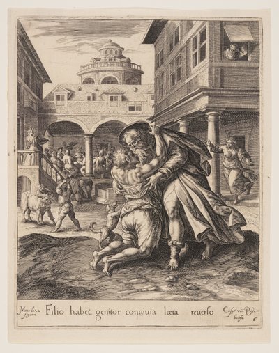 Il ritorno del figliol prodigo, da La parabola del figliol prodigo da Crispijn van de Passe I
