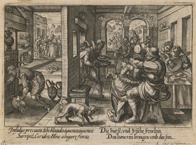 Banchetto con musicisti, ca. 1600 da Crispijn van de Passe the Elder