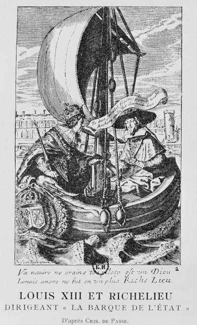 Luigi XIII e Richelieu da Crispin I de (after) Passe
