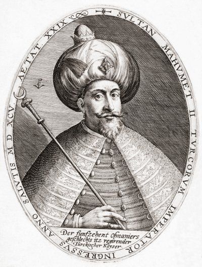 Mehmed III. Sultano, Impero Ottomano. Ritratto. da Crispin I de (after) Passe