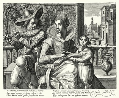 Il concerto di famiglia da Crispin I de (after) Passe
