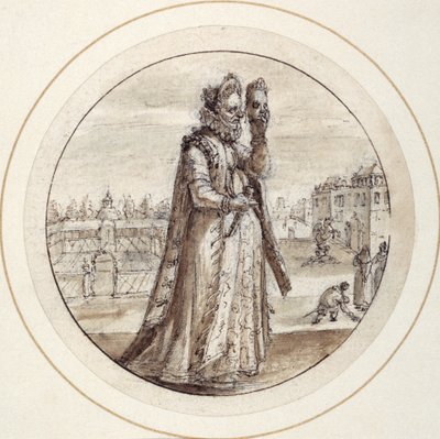 Elena con maschera, inizio XVII secolo da Crispin I de Passe