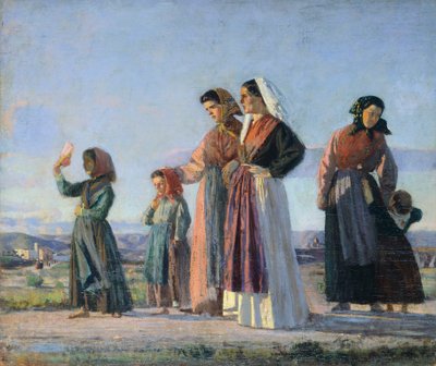 Ritorno dalla Messa, circa 1865 da Cristiano Banti
