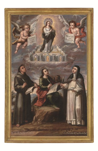La città mistica di Dio, 1700 circa (olio su tela) da Cristobal de (workshop of) Villalpando