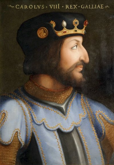 Ritratto del re Carlo VIII (1470 - 1498) da Cristofano dell