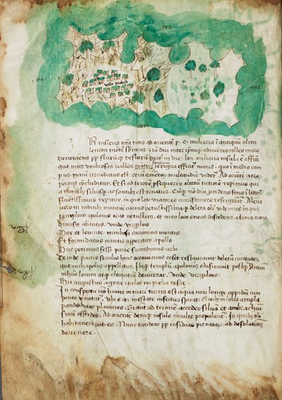 Carta di Paxos, c.1420 da Cristoforo Buondelmonti