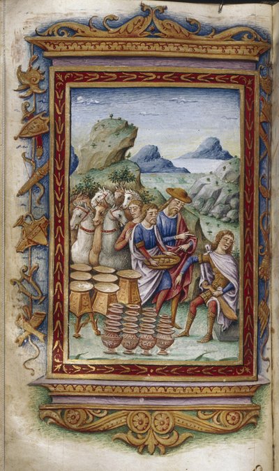 Achille rifiuta i doni Illustrazione per Le Eroidi di Ovidio, 1485-1499 da Cristoforo Majorana
