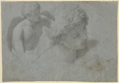 Due studi di un giovane, c.1600-10 da Cristoforo Roncalli