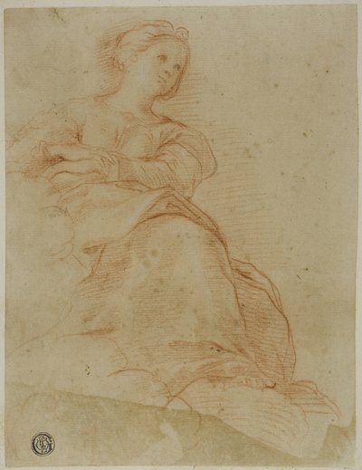Donna seduta sulle nuvole da Cristoforo Roncalli