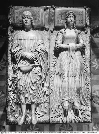 Lapide funeraria di Ludovico Sforza e Beatrice d