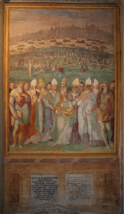 Papa, vescovi e re onorano i santi martiri da Cristoforo & Tempesta Antonio (1555 1630) Roncalli