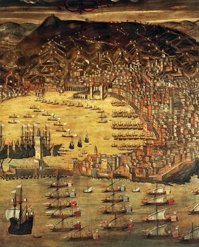 Veduta di Genova e del suo porto da Cristoforo de Grassi