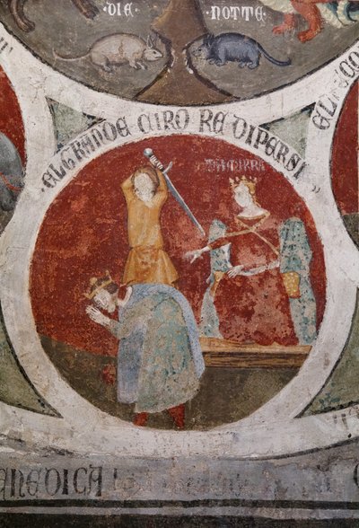 La morte di Ciro, re di Persia, dettaglio dalla Ruota di Barlaam da Cristoforo di & Piero Meo di Bindoccio