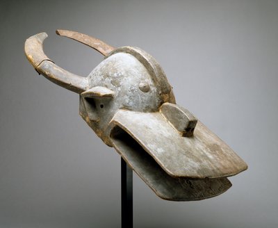 Maschera elmo di una mucca di boscaglia (Società Vara), Sudan Occidentale, Africa Sub-Sahariana, fine 19° secolo da Culture Chamba