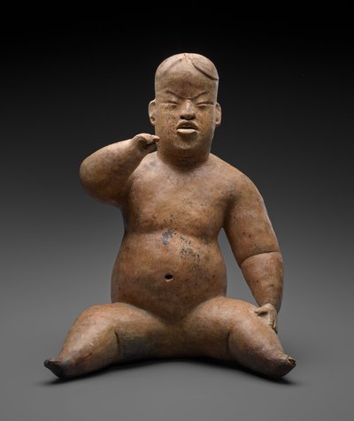 Figura seduta da Culture Olmec