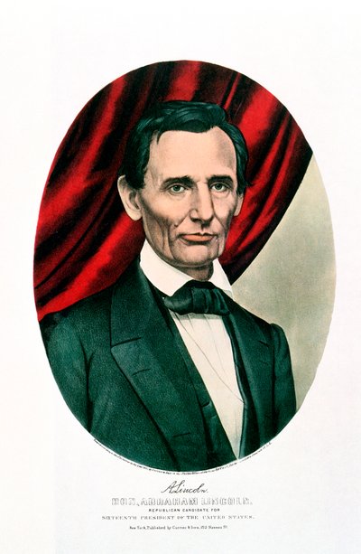 Abraham Lincoln 1809-65, c1865 da Currier and Ives