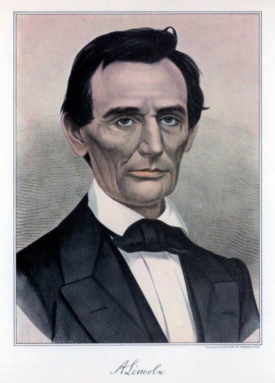 Abraham Lincoln, sedicesimo Presidente degli Stati Uniti, XIX secolo da Currier and Ives
