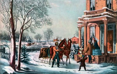 Vita di campagna americana, 1855 da Currier and Ives