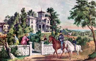 Vita di campagna americana, mattina di maggio, 1855 da Currier and Ives