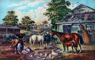 Cortile americano al mattino, 1857 da Currier and Ives