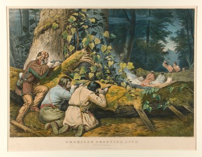 Vita di Frontiera Americana da Currier and Ives