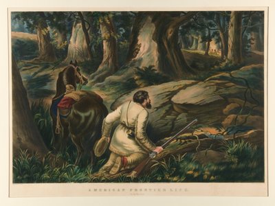 Vita di frontiera americana / Sul sentiero di guerra da Currier and Ives