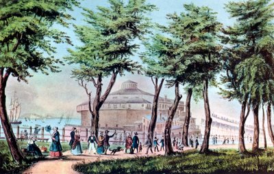 Castle Garden dalla Battery, New York da Currier and Ives