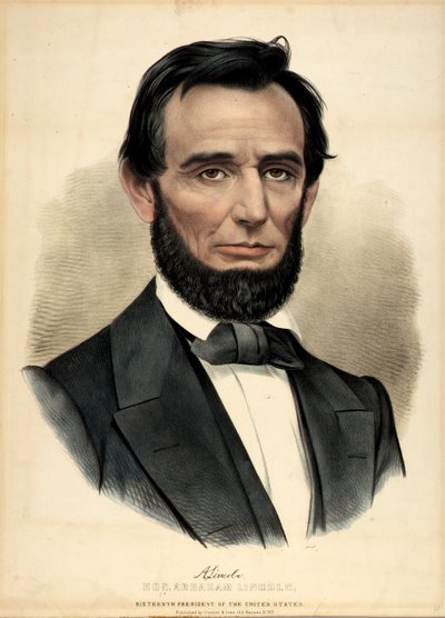 Onorevole Abraham Lincoln, 16° Presidente da Currier and Ives