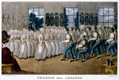 Shakers vicino a Lebanon, c1870 da Currier and Ives