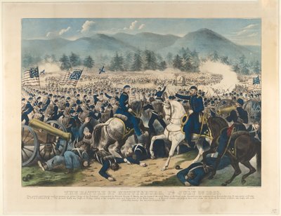 La battaglia di Gettysburg, Pa., 3 luglio 1863 da Currier and Ives