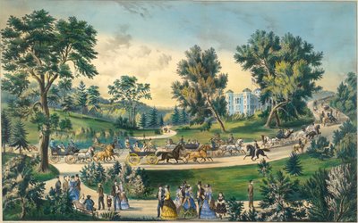 The Grand Drive, Central Park N.Y. da Currier and Ives