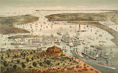 Il porto di New York: Uccello da Currier and Ives