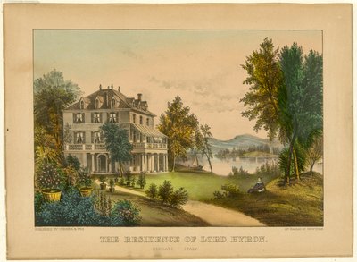 La residenza di Lord Byron da Currier and Ives