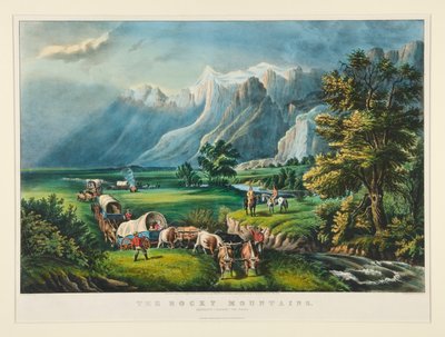 Le Montagne Rocciose / Emigranti che attraversano le Pianure da Currier and Ives