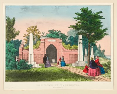 La tomba di Washington, Mount Vernon, VA da Currier and Ives