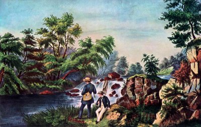 Il ruscello delle trote, 1852 da Currier and Ives