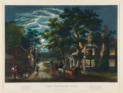 La locanda sul ciglio della strada da Currier and Ives
