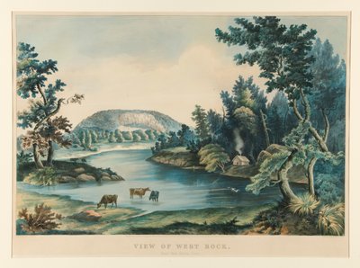 Vista di West Rock da Currier and Ives