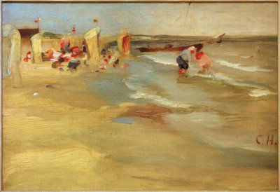 Sulla spiaggia di Binz a Rügen da Curt Herrmann