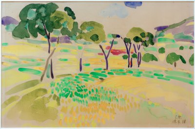 Paesaggio con alberi vicino a Pretzfeld da Curt Herrmann