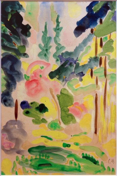 Paesaggio con alberi a Pretzfeld da Curt Herrmann