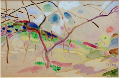 Paesaggio con alberi a Pretzfeld da Curt Herrmann