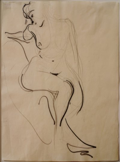 Nudo femminile seduto da Curt Herrmann
