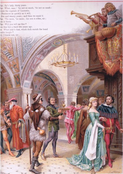 Signori, benvenuti., illustrazione da Romeo e Giulietta da Curtazzo Curtazzo