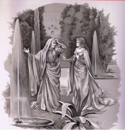 Giulietta. No, no! Ma tutto questo lo sapevo., illustrazione da Romeo e Giulietta da Curtazzo Curtazzo
