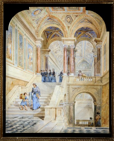 Progetto per la scala interna del Municipio di Leeds da Cuthbert Brodrick