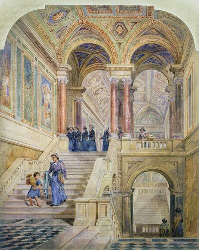 Progetto per la scala del Municipio di Leeds, 1853-58 da Cuthbert Brodrick
