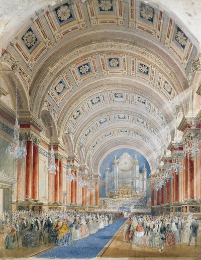 Prospettiva interna, Municipio di Leeds da Cuthbert Brodrick