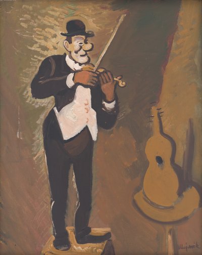 Clown che suona il violino da Cyprian Majernik